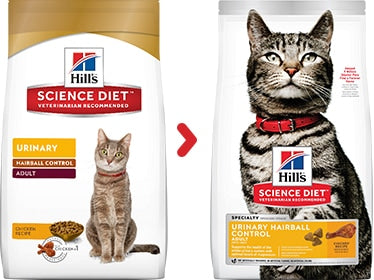 Science Diet Adult Urinary/Hairball Control Dry Cat Food 15.5lb - Poudre Pet and Feed Supply